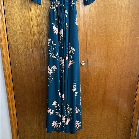 Lulus Floral Green Maxi Dress XS - Picture 9 of 9